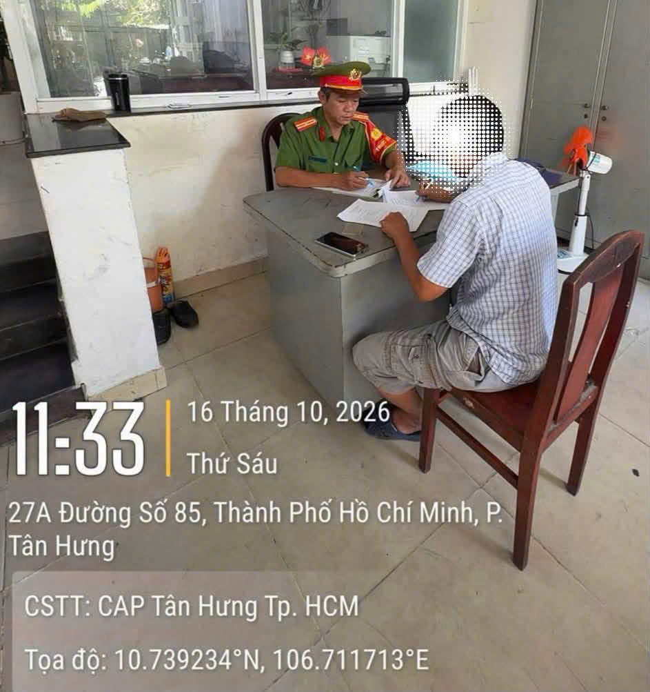 CÔNG AN PHƯỜNG TÂN HƯNG XỬ LÝ HÀNH VI TIỂU TIỆN KHÔNG ĐÚNG NƠI QUY ĐỊNH